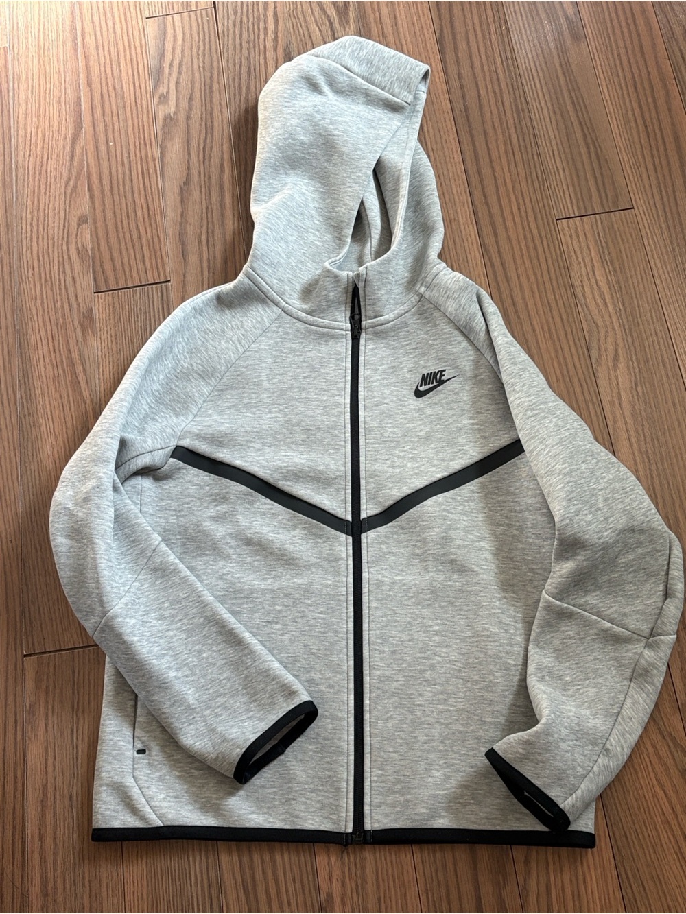 Nike  Light Gray Full-Zip Hooded Jacket Youth XL